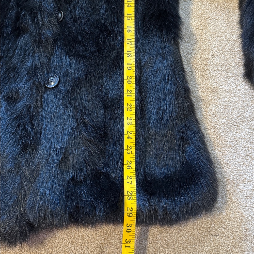 Vintage Rampage Black Faux Fur Coat Size Medium - Picture 13 of 13